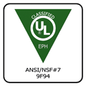 UL ANSI/NSF #7 9F94